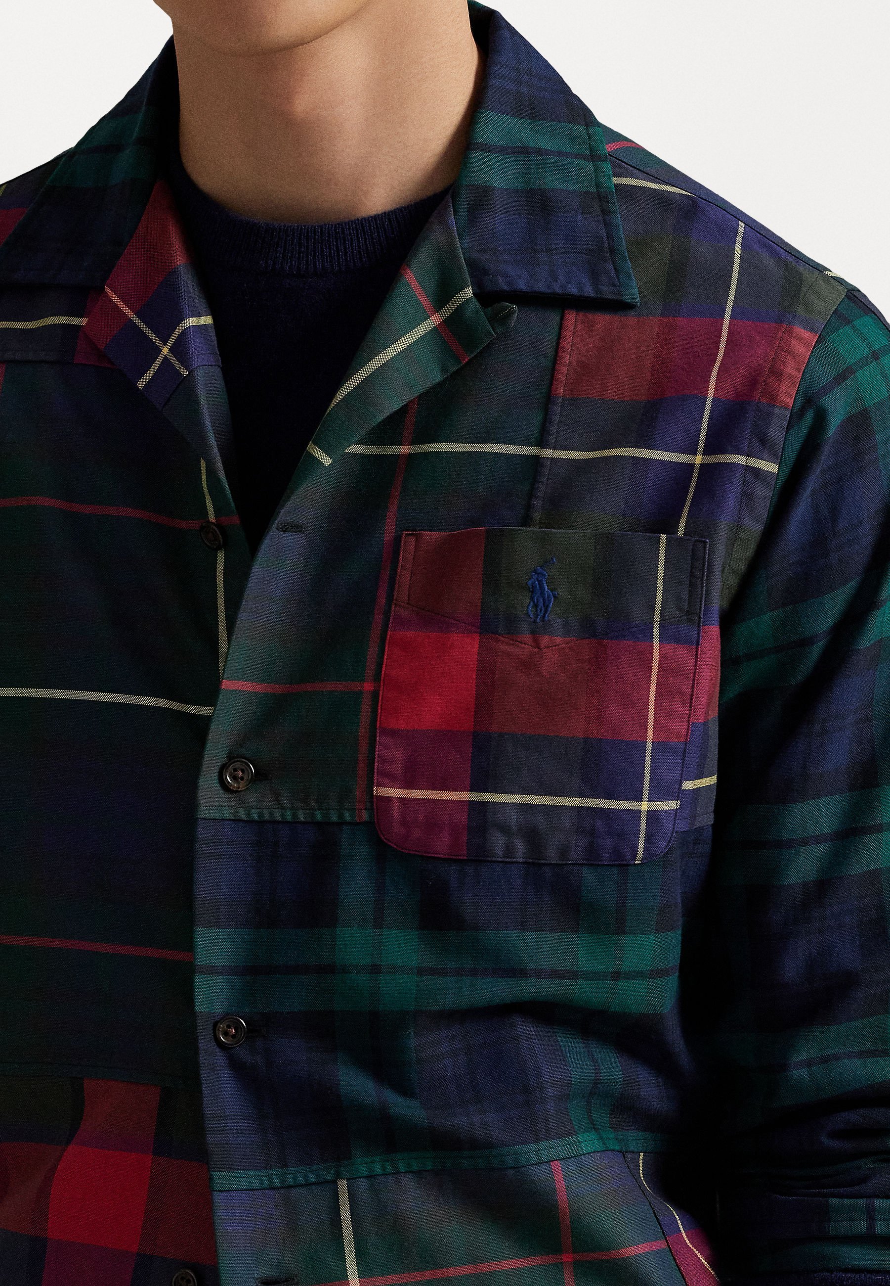 Polo Ralph Lauren Classic Fit Patchwork Oxford Camp Shirt - Shirt - meerkleurig