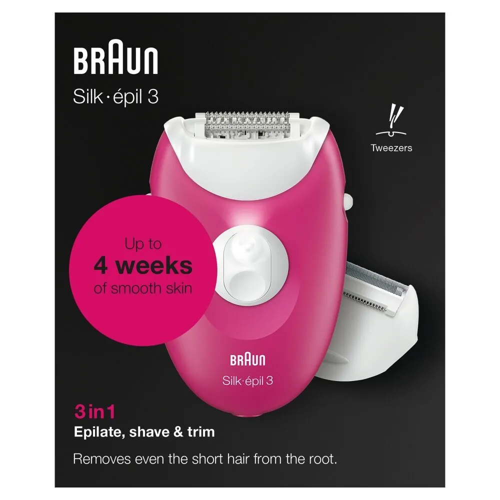 Braun Silke3 SE3276 Epilator Box WH 1CT