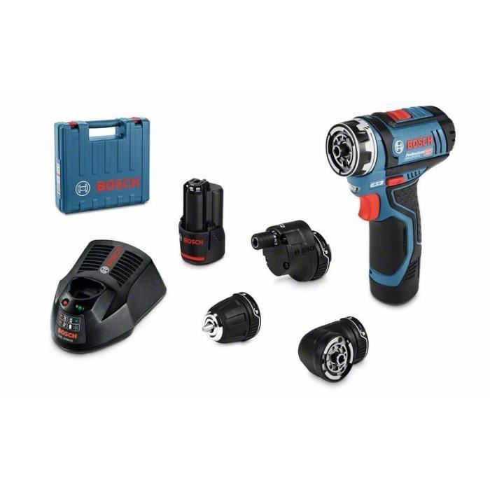Bosch Professional GSR 12V-15 FC Drill/Driver + 2 x 2.0Ah Batteries + GAL 1230 Charger - 06019F6006