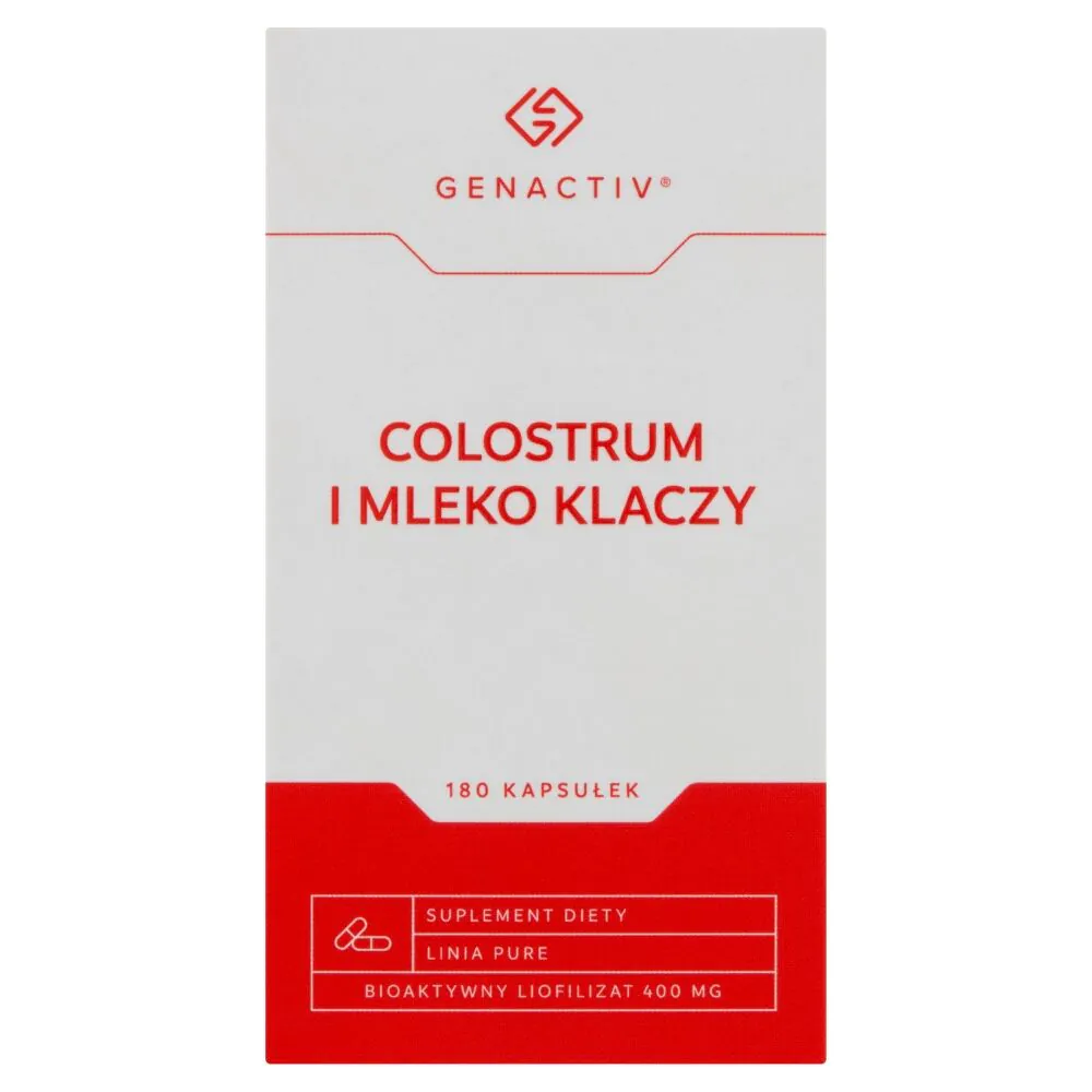 Genactiv Colostrum i Mleko Klaczy Preparat wzmacniający odporność Kapsułki
