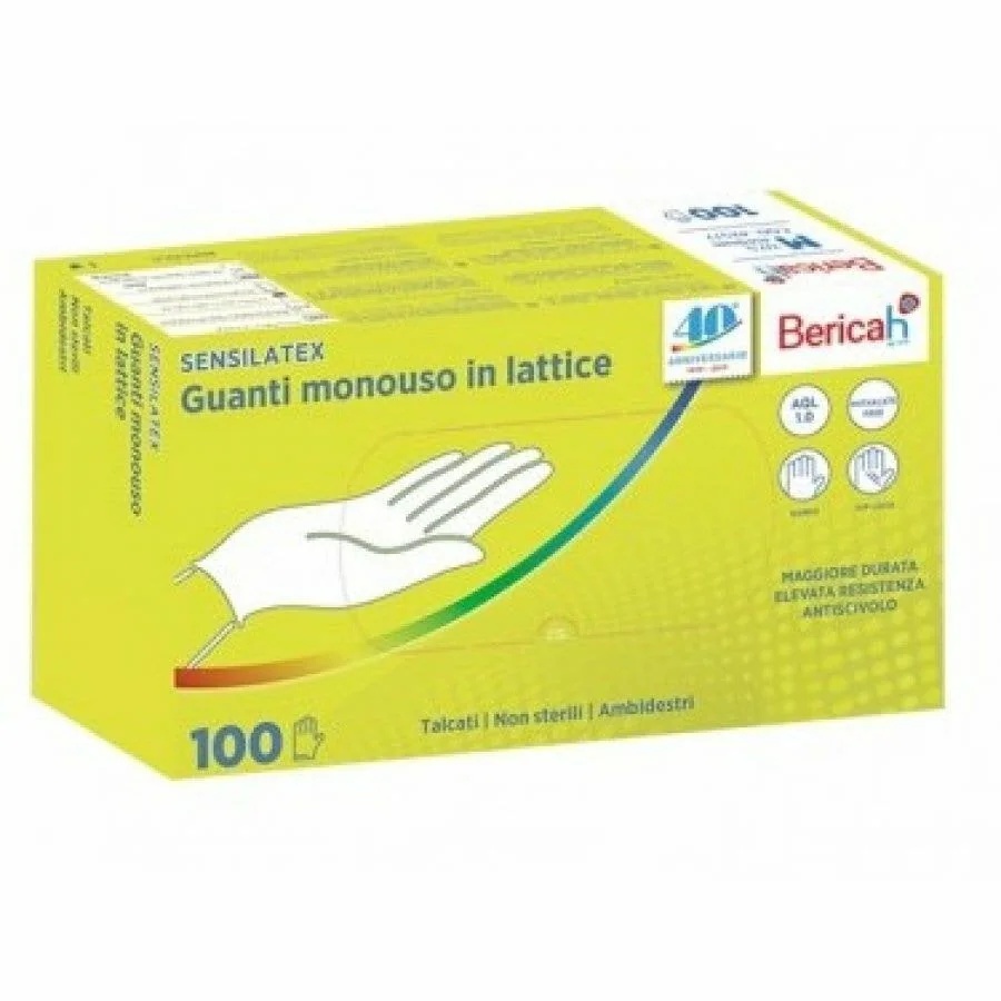 Sensilatex Einweg-Latexhandschuhe mit Puder AQL 1.0 Größe S 100 Stück