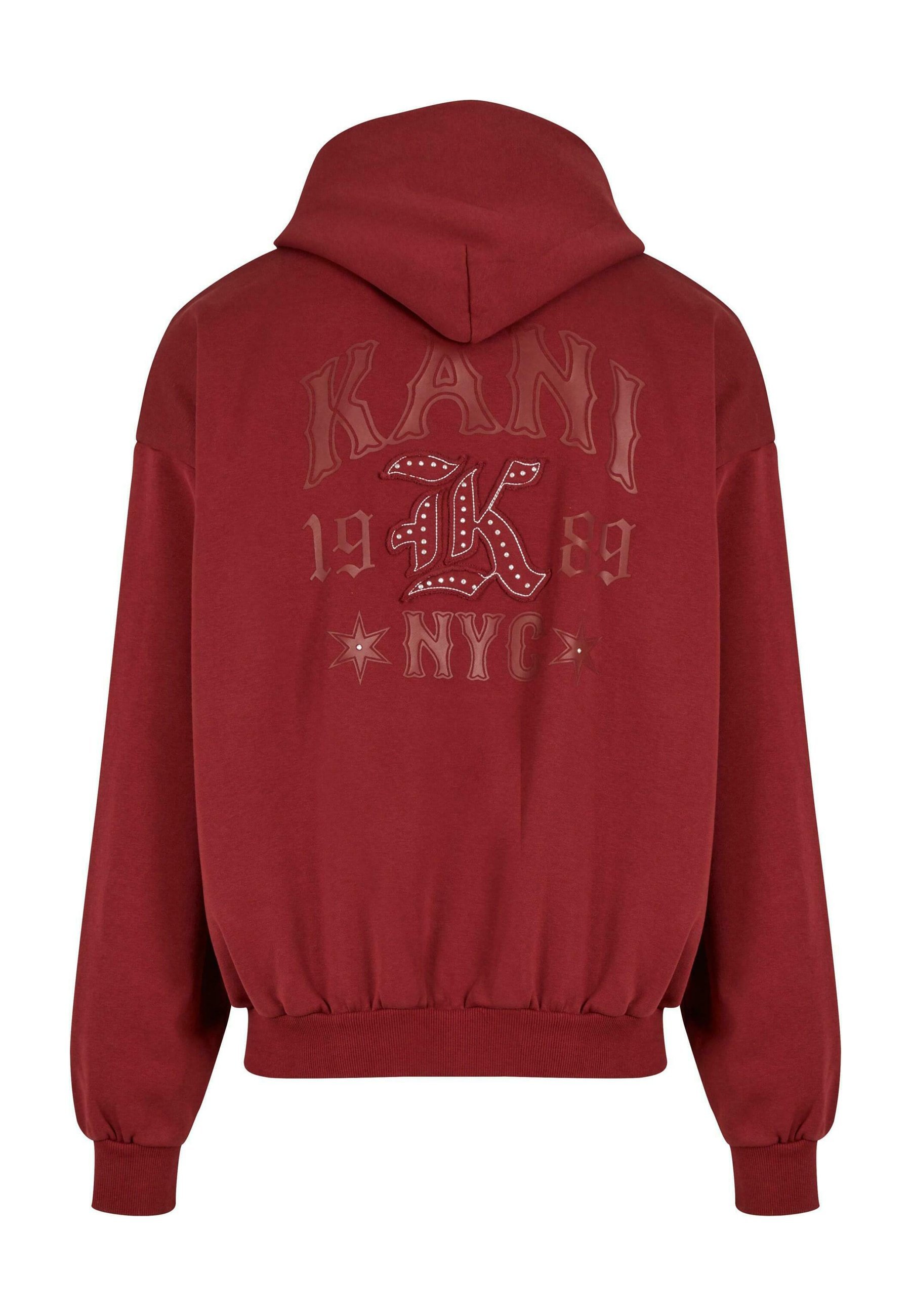 Karl Kani sweatshirt met rits - donkerrood