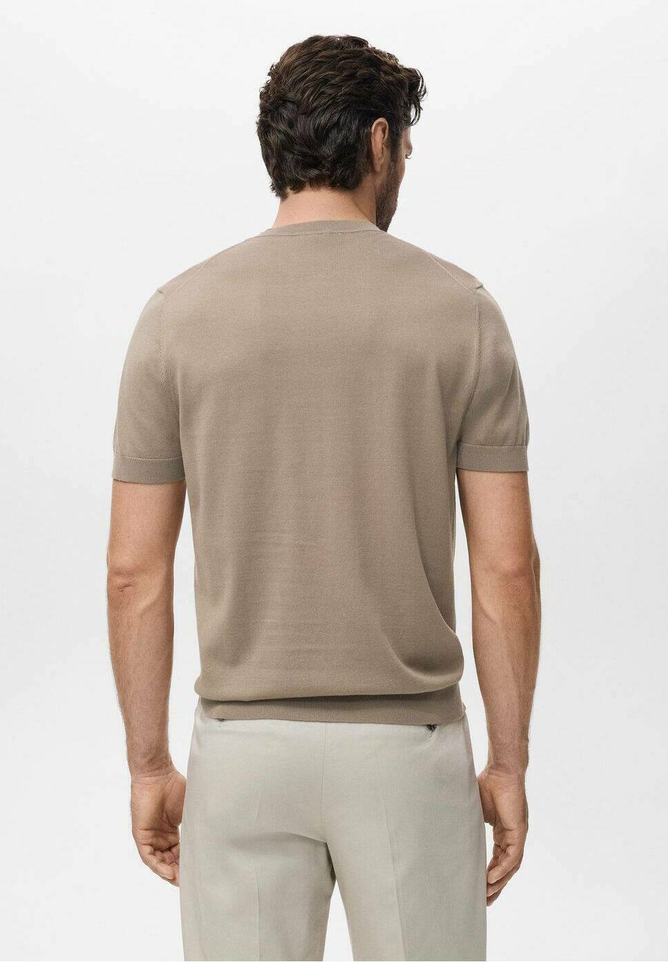 Mango Basic T-shirt - bruin