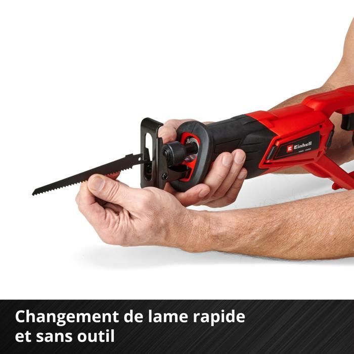Einhell Scie sabre sans fil TE-AP 18 Li Solo -PXC (18V, Hauteur de course 22 mm) Livré sans Batterie ni Chargeur