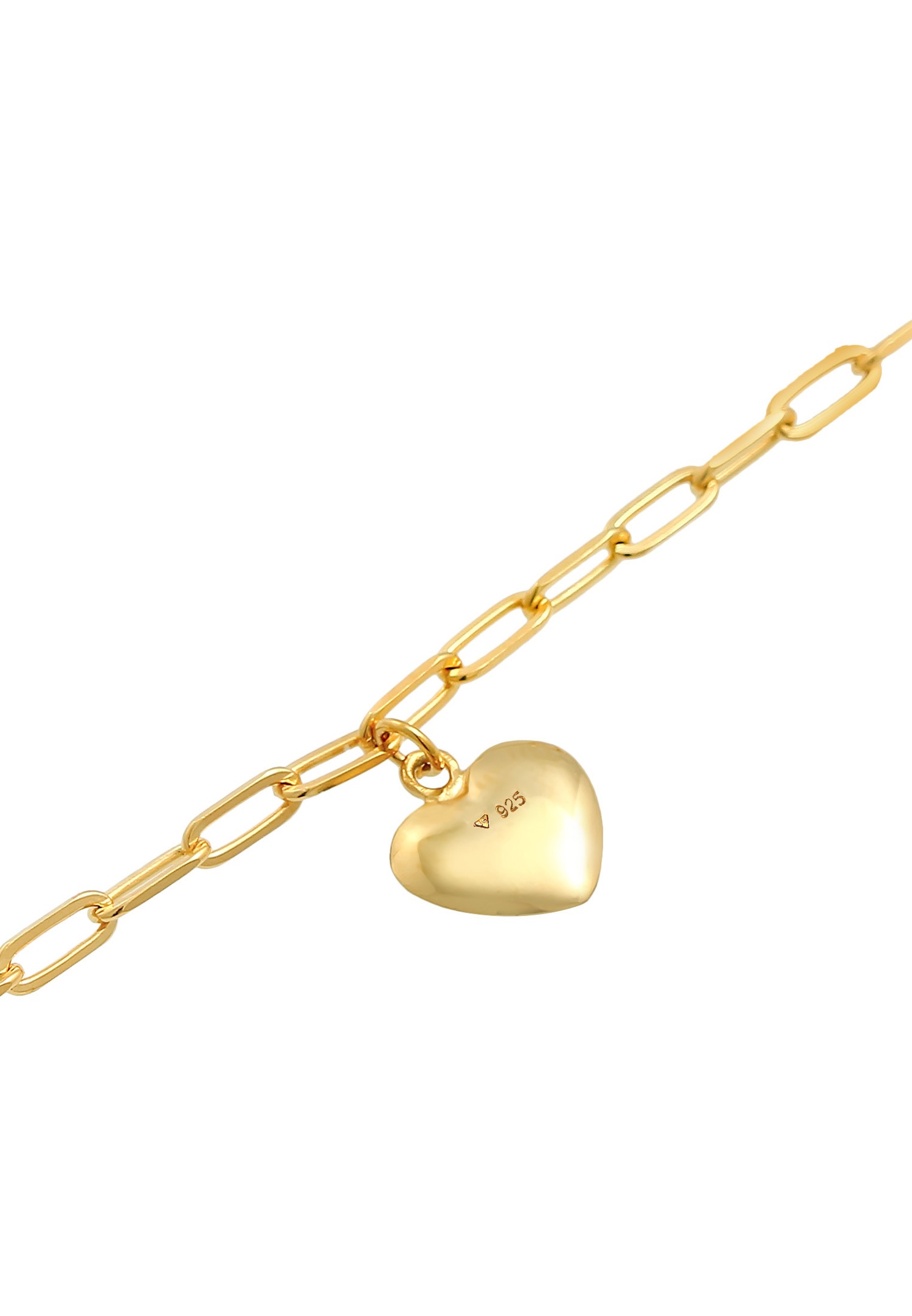 Elli Tendance ovale de Ladies Heart Love Links en argent sterling 925