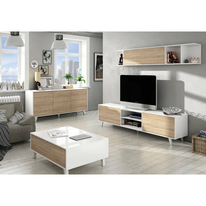 Aparador Arvada, 154x41x75 cm, branco