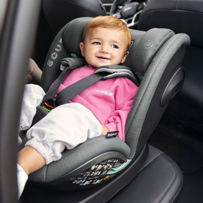 Bilbarnstol - BABYAUTO - SCUDDA - Grupp 0/1/2/3 - 40/150 cm - I-Size - Vridbar - Liggbar - Reducerbar - Stödben - Olivgrön