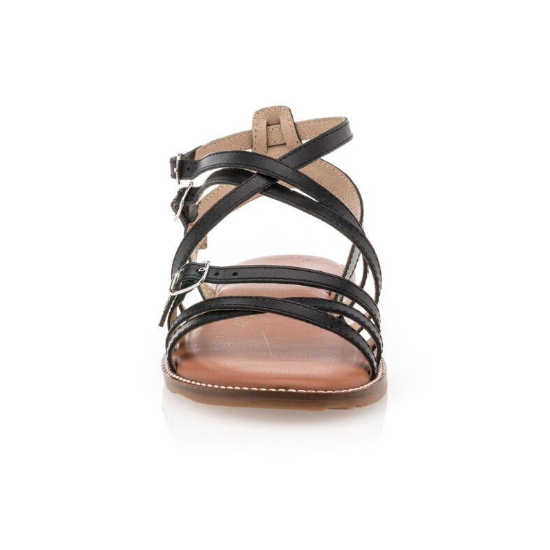 Sandalias negras para mujer / Zapatos de punta abierta