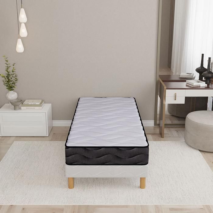 Conjunto 3D 90x190 | Base de cama + colchón Techno Foam de 20 cm | Firmeza media