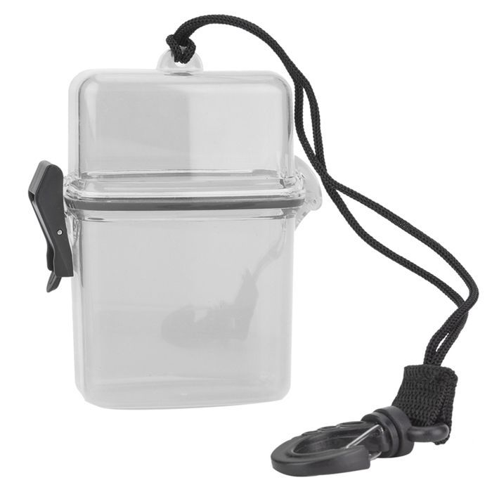 Transparent plastic waterproof box for underwater kayak with rope hook for surf canoe/kayak