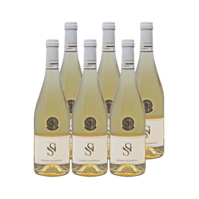 Reserva Caldareddu Blanc 2020 - Lote de 6 botellas de 75 cl - Domaine San Gavino - Vino blanco corso - Denominación de origen VDF Vin de France