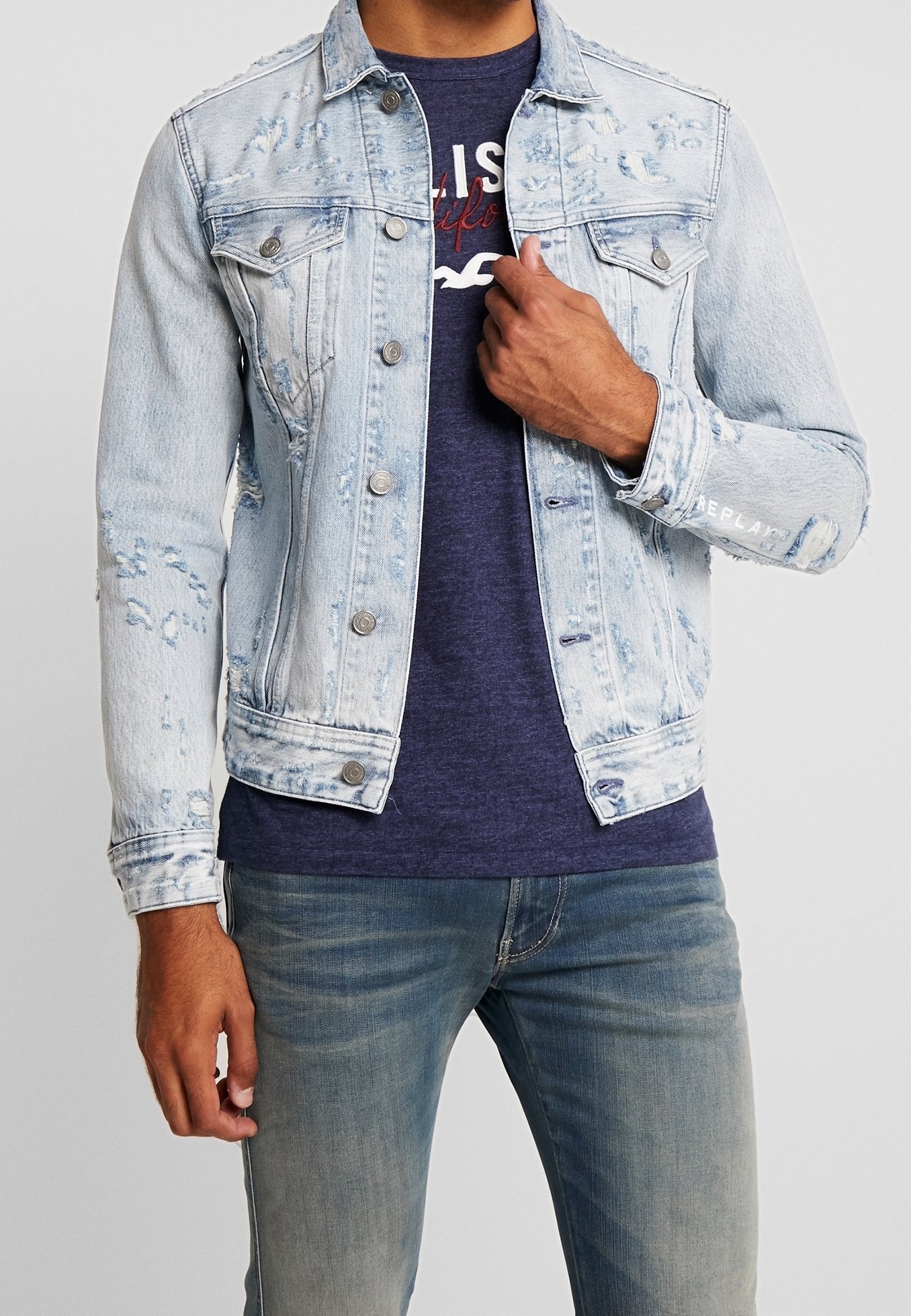 Replay Dongerijakke - lyseblå denim