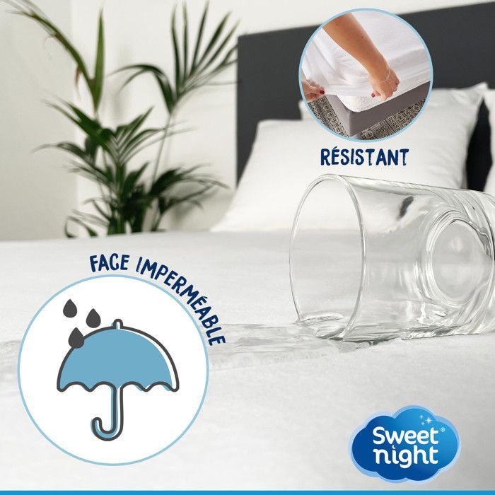Sweetnight - Mattress Protector 140x200 cm | Cotton Terry Cloth | Waterproof and Absorbent Mattress Protector | Breathable and Silent
