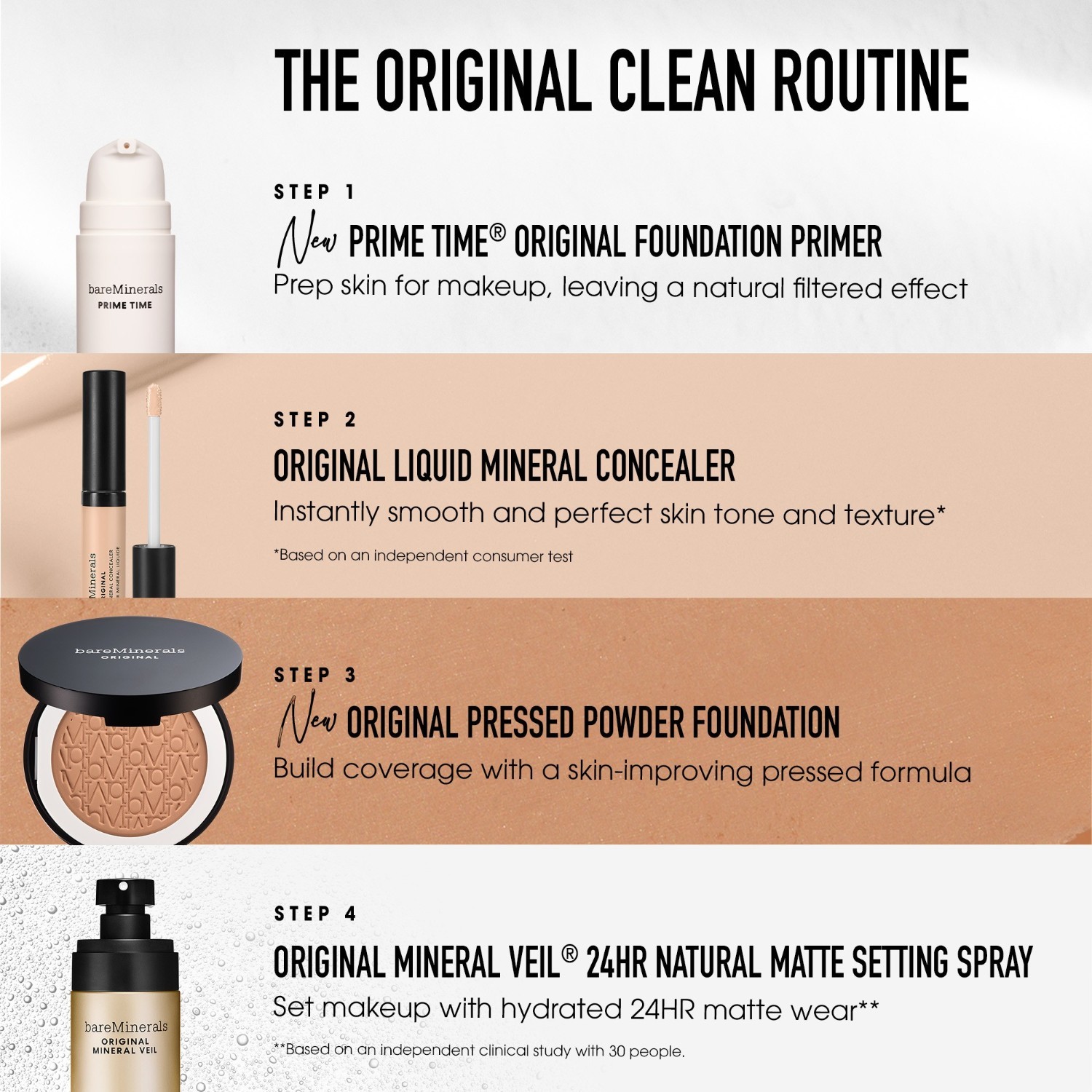 bareMinerals Foundation Original presuotos pudros makiažo pagrindas mineralinis SPF 15 - 8 g