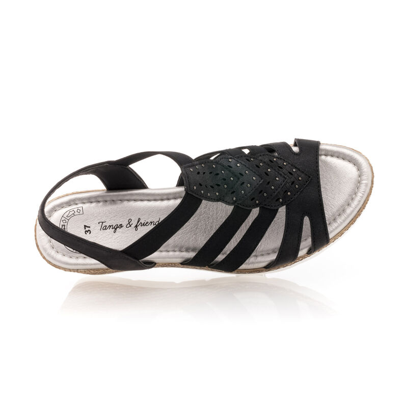 Sandalias negras para mujer / Zapatos de punta abierta