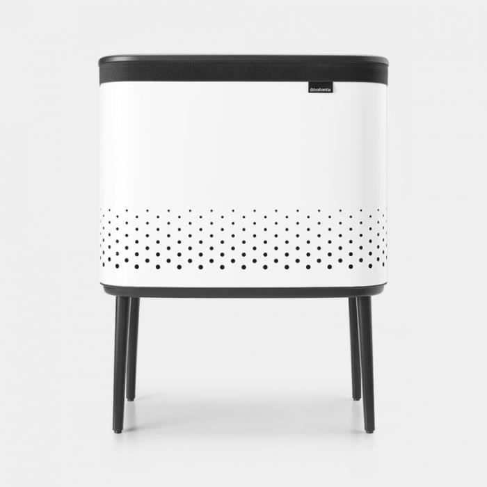BRABANTIA Corbeille à linge Bo, 60 litres - Blanc