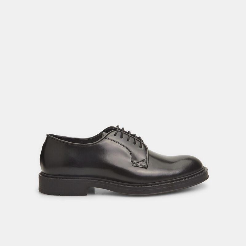 Męskie skórzane sznurowane buty