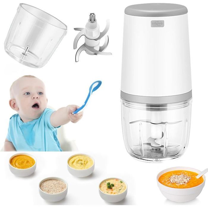 Mini-Babymixer, Mini-Küchenmaschine, 300-ml-Babymixer, Mini-Elektrozerkleinerer, Mini-Küchenmaschine mit Ladeanschluss