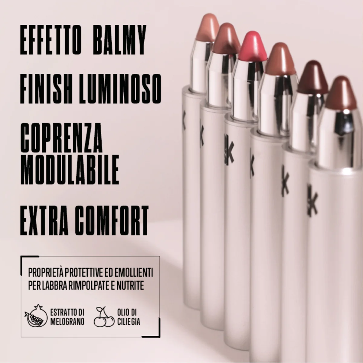Labbra CLICK'N KISS - Rossetto brillante
