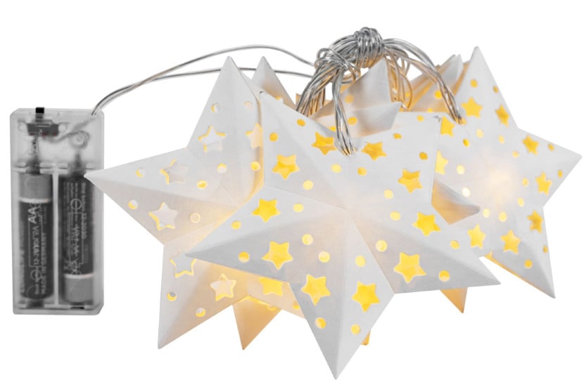Lampki choinkowe Girlanda LED papierowe gwiazdy CD008