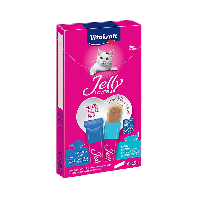 Vitakraft Kissan herkkupalat 6x15 g Lohihyytelö Lovers