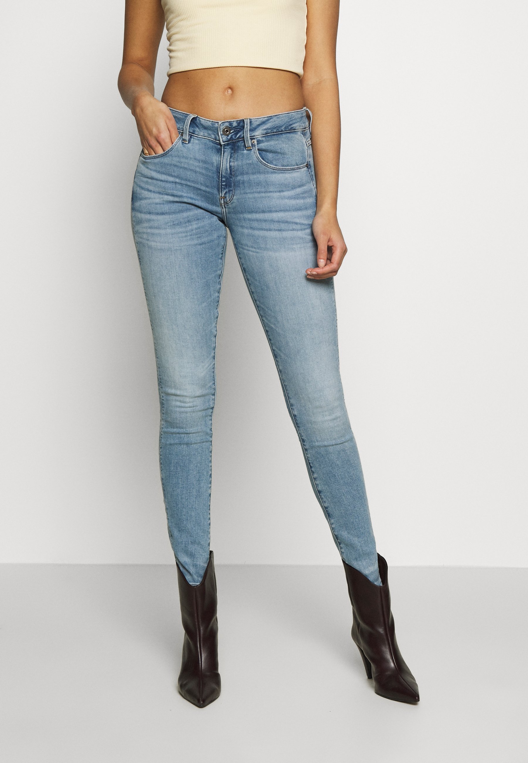 G-STAR 3301 MID SKINNY - Skinny jeans - lichtblauwe denim
