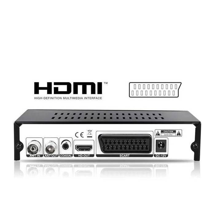Decodificador DVB-T/T2 TNT - Full HD [1920 x 1080] HDMI MPEG-4 AVC MPEG-2 MP 1080i 1080P Estándar