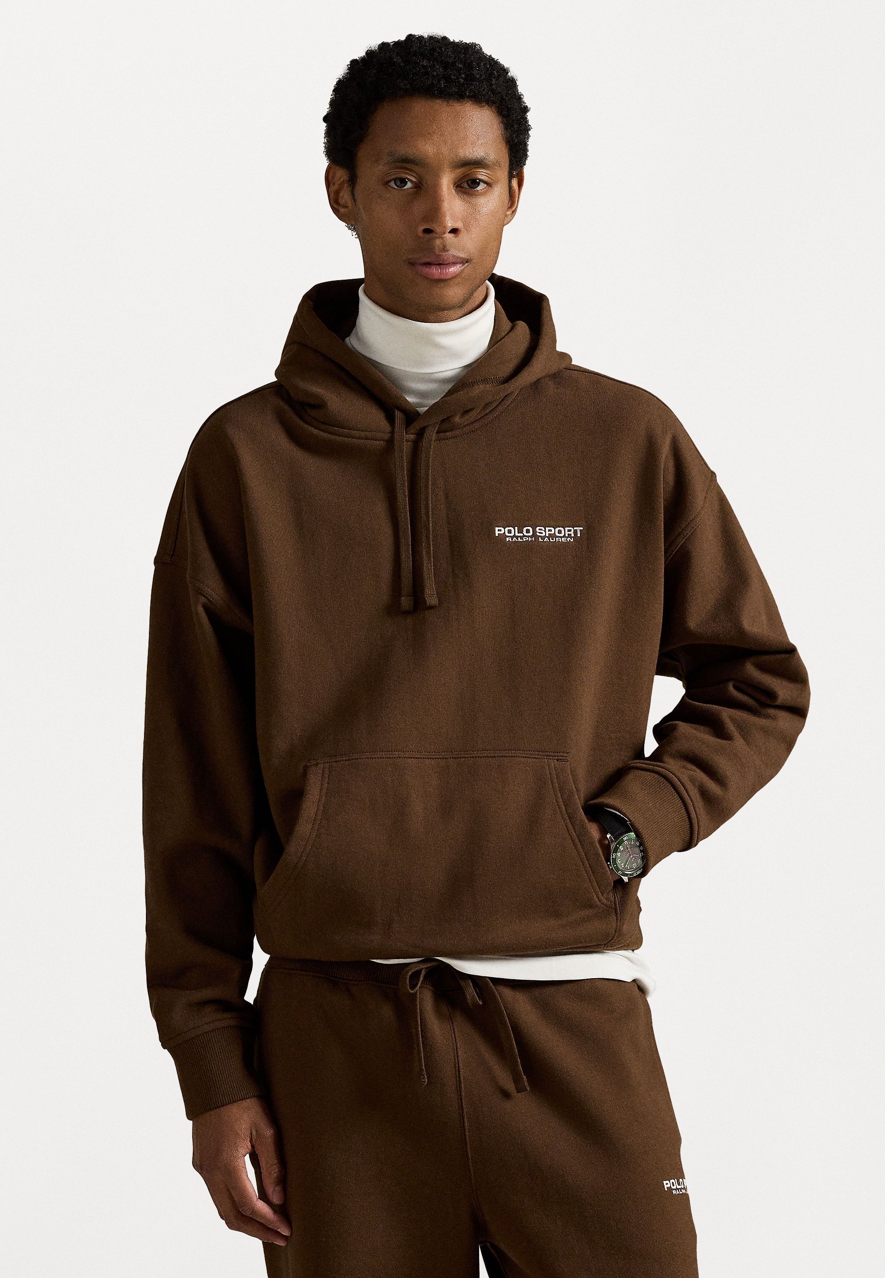 Polo Ralph Lauren RELAXED FIT POLO SPORT FLEECE HOODIE - Bluza z kapturem - branch brown