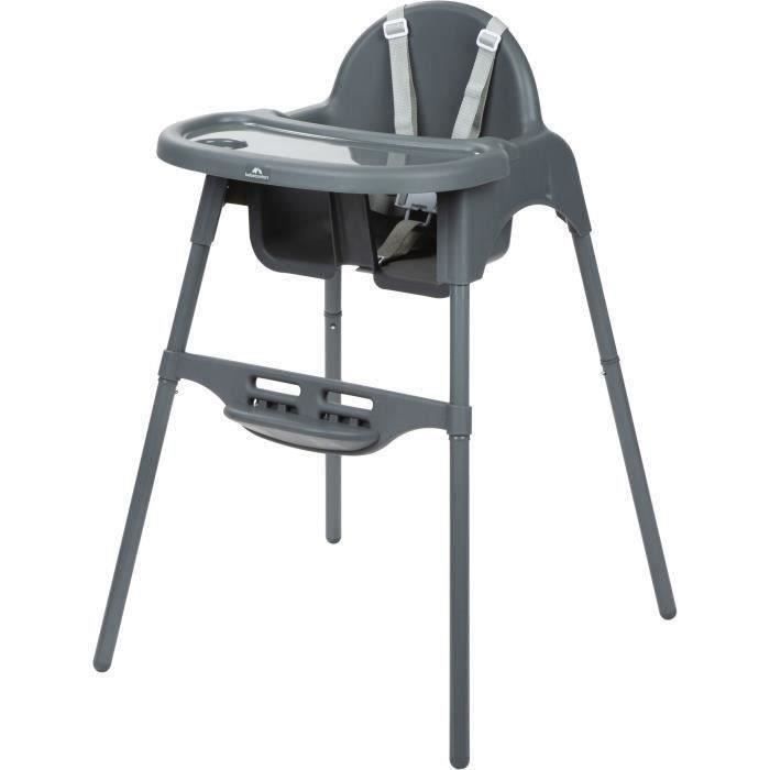 Seggiolone BEBECONFORT Meely 2 in 1, trasformabile in sedia piccola, adatto da 6 mesi a 3 anni (15 kg), grigio scuro.