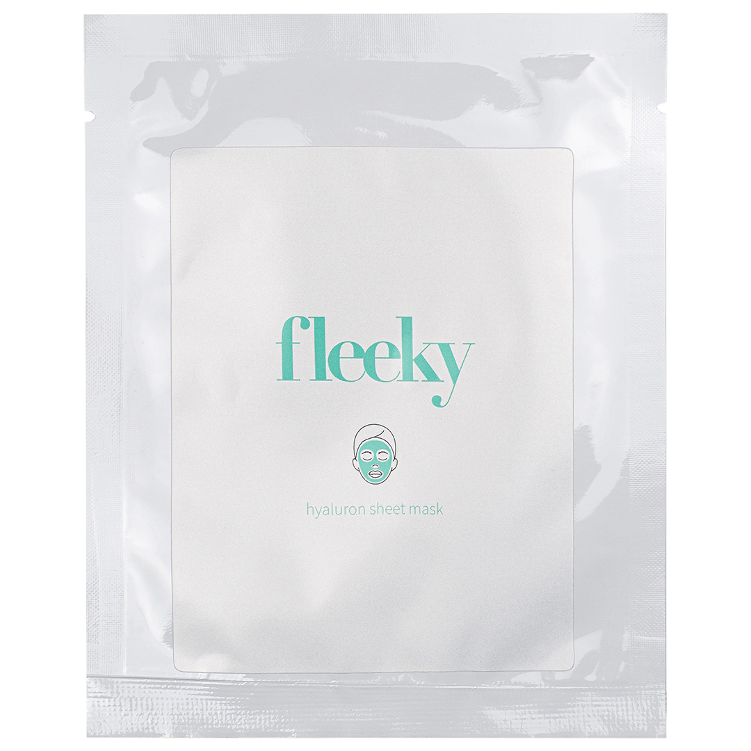 Fleeky Masque Tissu avec Derma Roller - Régénérant et Hydratant à l'Hyaluronane