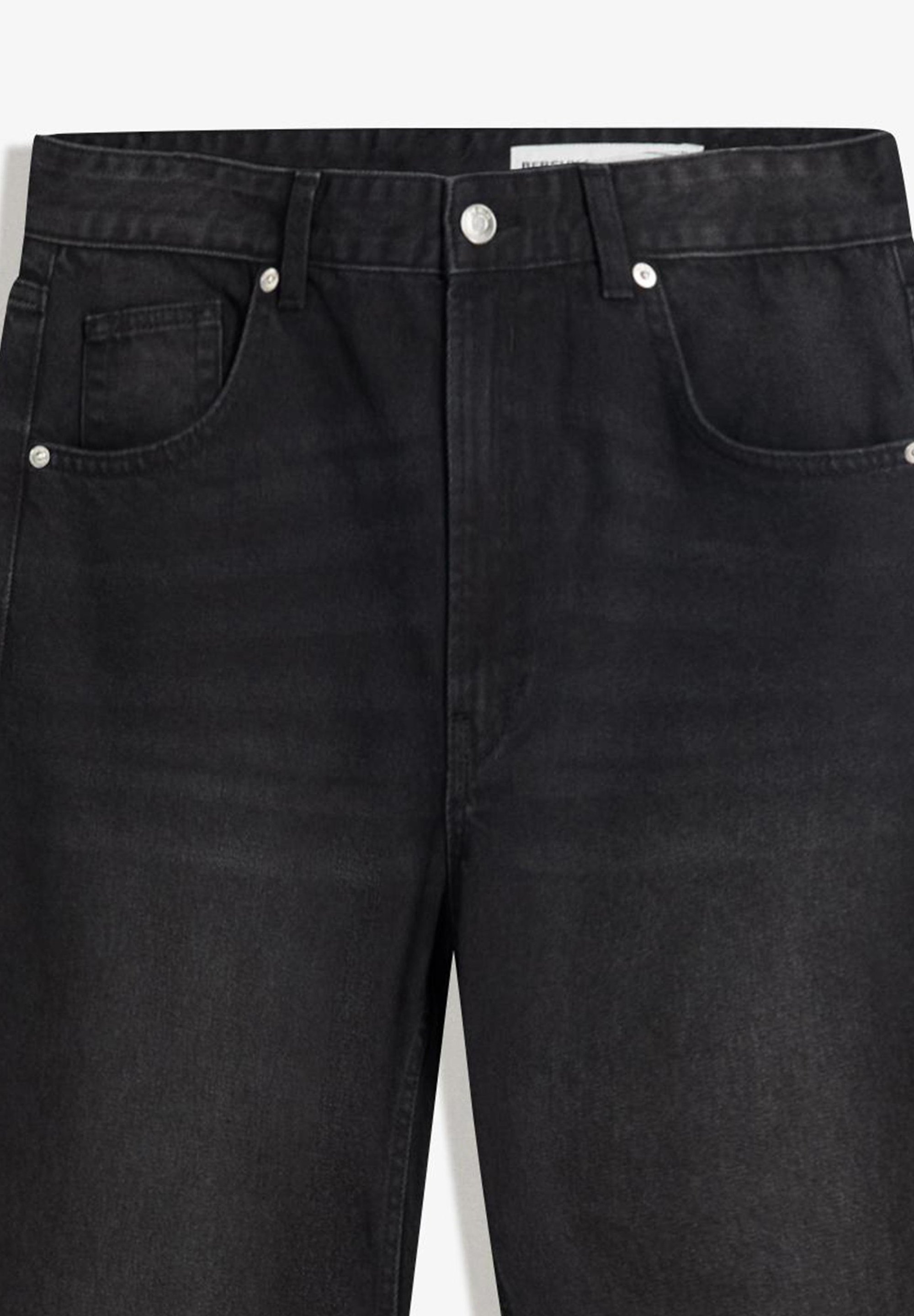 Jeans Bershka a gamba dritta - neri