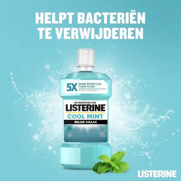Listerine Cool Mint maigais mutes skalošanas līdzeklis<br>500ml - bez alkohola