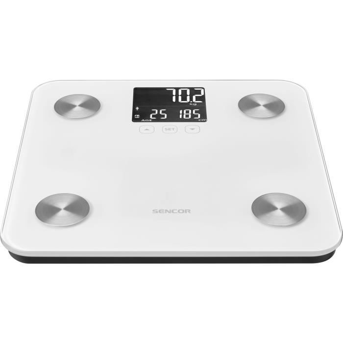 Balance pèse-personne - SENCOR - SBS 6025WH - Ecran LCD - Blanc