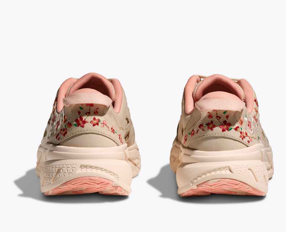 HOKA Vibrant Bloom Clifton L Vanille / Trockenerde