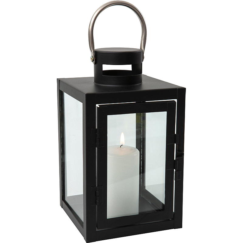 Lanterna domestica Slettnes 14x14x25 cm nera
