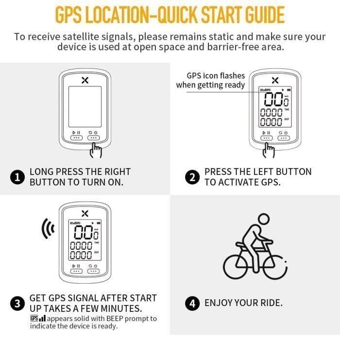 Computer da ciclismo GPS G, tachimetro wireless per bici, contachilometri Bluetooth, localizzatore GPS impermeabile per bici da strada e mountain bike.