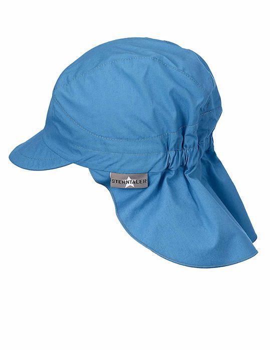 Chapeau bébé garçon Sterntaler avec visière et protège-cou 100% coton taille 49 (12-18 mois)