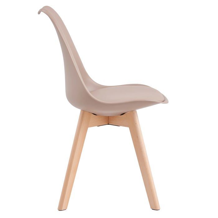 mcc direct Eva Lot de 4 chaises de salle à manger design Marron