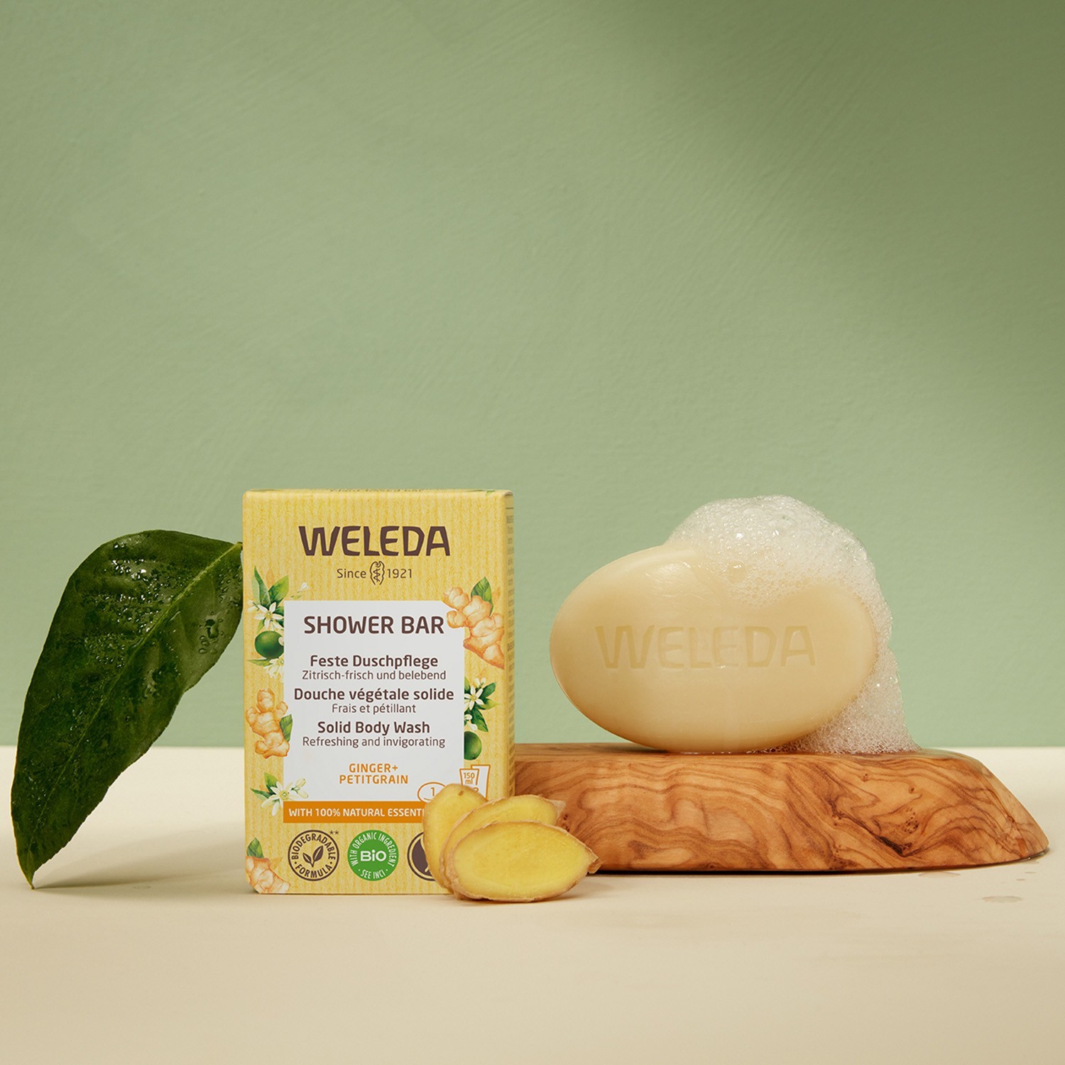 Weleda Douche végétale solide GINGEMBRE + PETITGRAIN - 75 gr