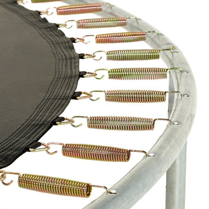 Trampolino blu con scaletta, telo di protezione e kit di ancoraggio Ø300cm