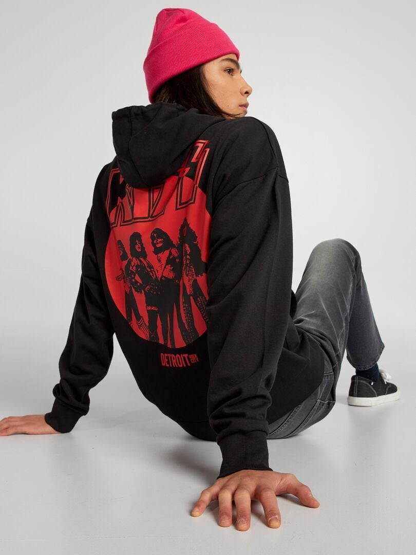 Moletom com capuz KISS - Preto