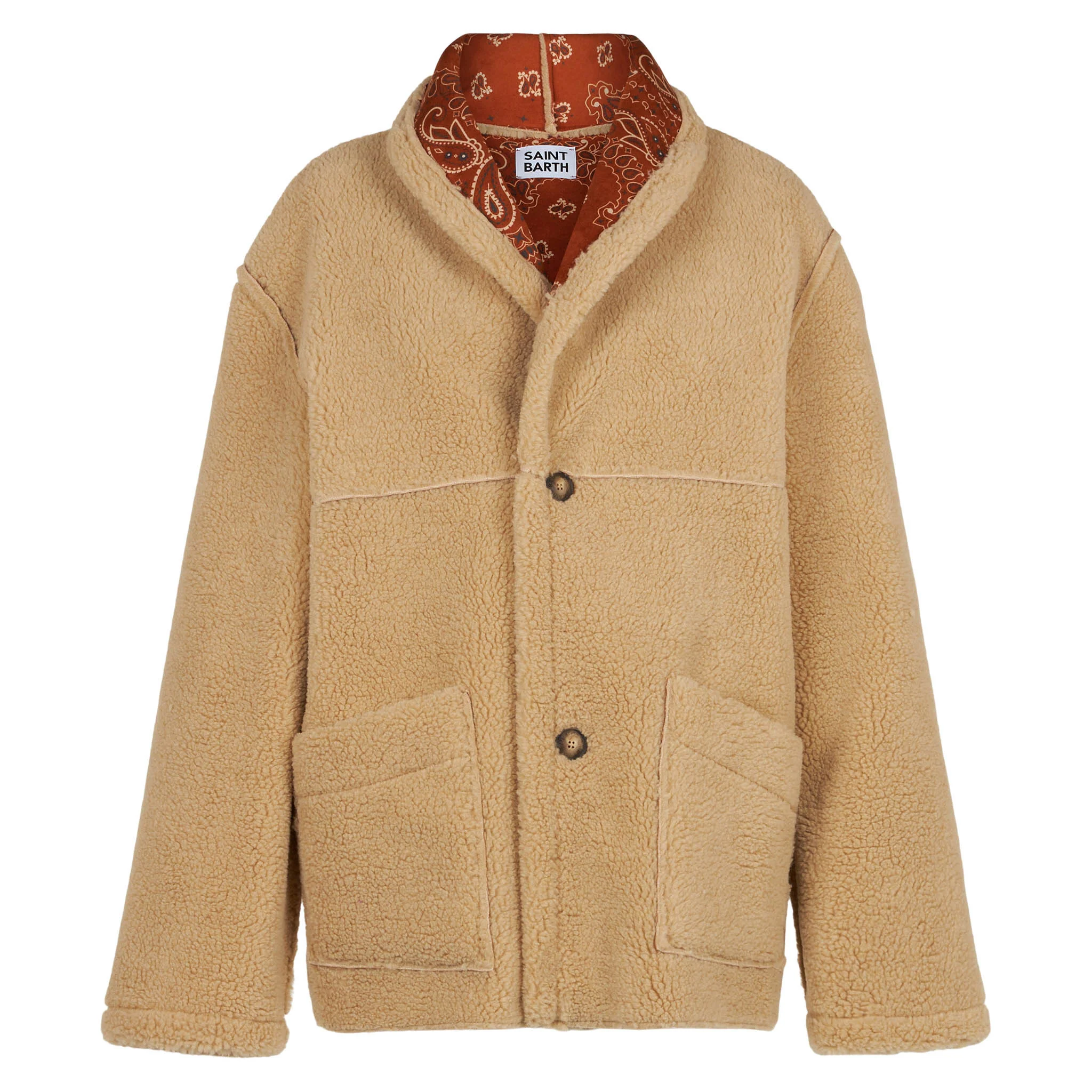 Chaqueta reversible de borrego para mujer