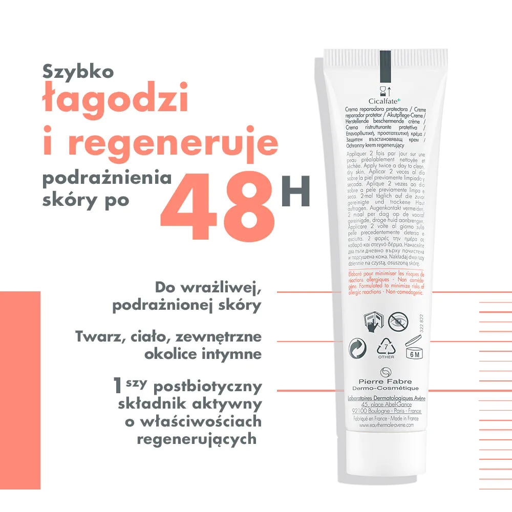 Avène Cicalfate+ Regenerujący krem ochronny, 100 ml