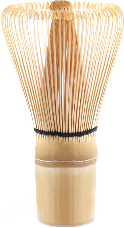 Batedor de bambu Chasen para preparar chá matcha.