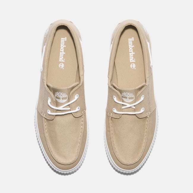 Sneaker Bassa Stringata da Uomo in beige