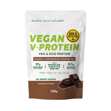 GOLDNUTRITION Veganskt proteinpulver med chokladsmak 720 gr 720 gr
