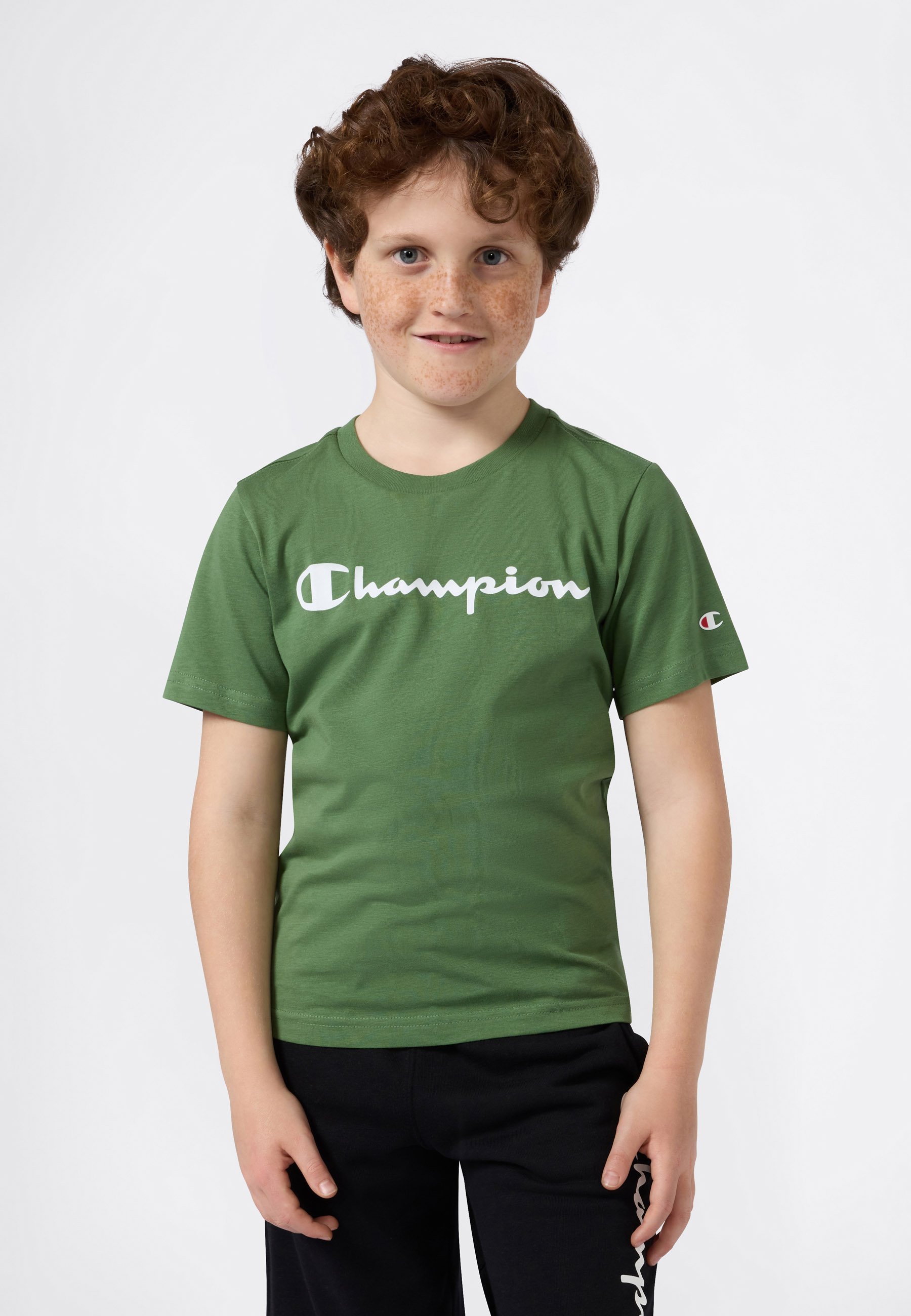 Champion ICONS CONTRAST CREWNECK UNISEX - T-shirt met print - groen