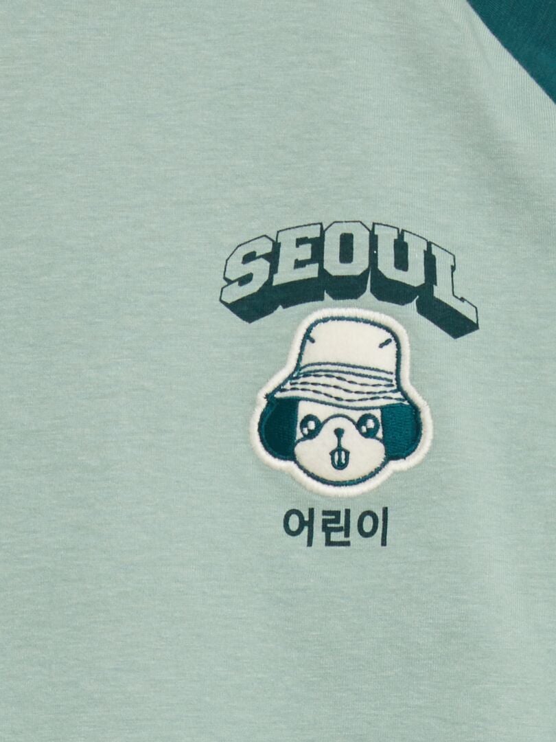 Camiseta de manga comprida 'Seoul' - VERDE