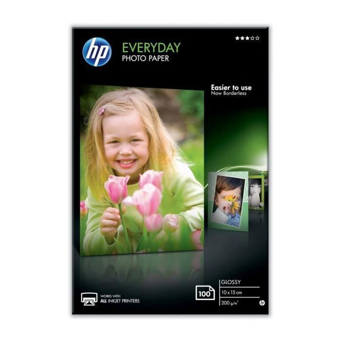 Carta fotografica lucida HP CR757A - 100 fogli - 200 g/m² - Bianca