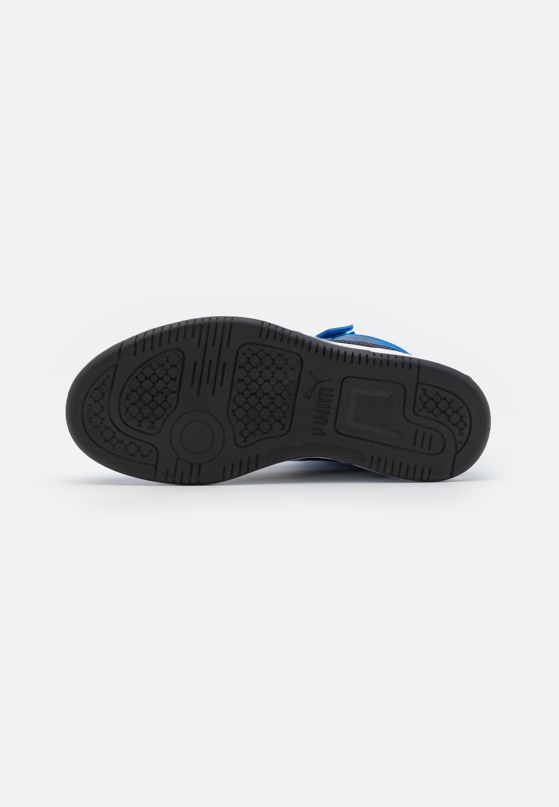 Puma REBOUND V6 MID UNISEX - Magasszárú edzőcipő - fehér/fekete/versenykék